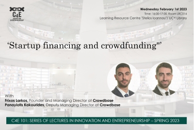 [01 Feb] &quot;Startup financing and crowdfunding&quot;