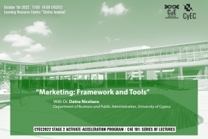 “Marketing: Framework and Tools”